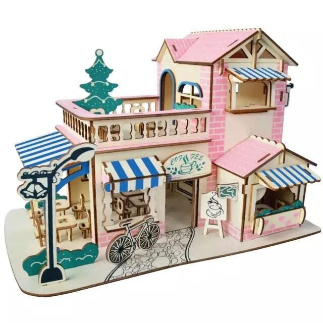 3d dollhouse wooden puzzle