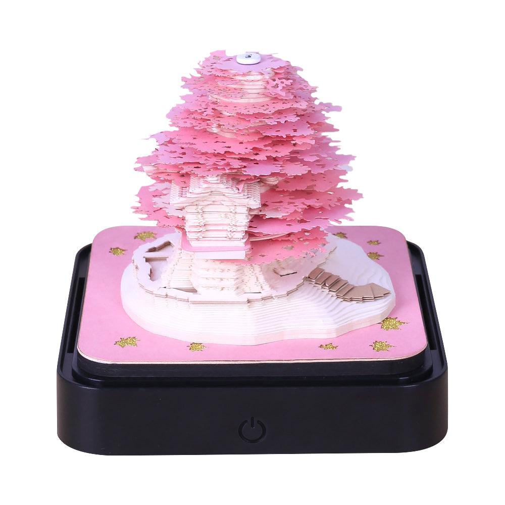 Sakura Tree Note Pad Japanese Marriage Tree House 3D Note Pad Sakura T – Rajbharti  Crafts