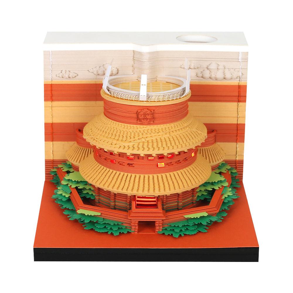 Chinese Temple Of Heaven 3D Note Pad Memo Pad Japanese Pavilion Note Pads Chinese Pagodas Note Pads Omoshiroi Blocks DIY Paper Craft