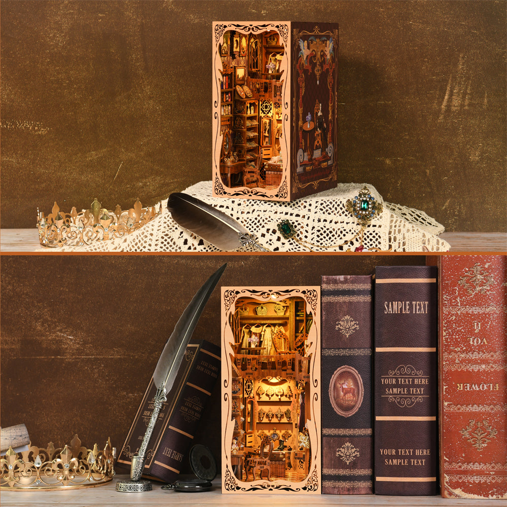 Wardrobe Of Duchess Book Nook Princes Clothing Collection Book Shelf Insert DIY Bookends 3D Model Building