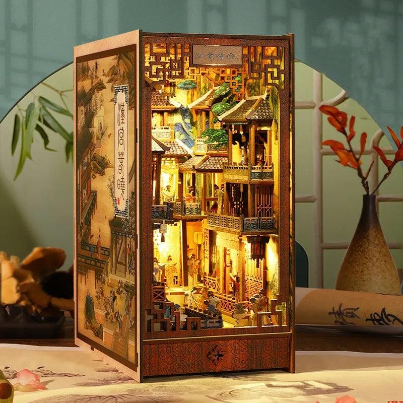 DIY Book Nook Kit Chinese Alley Book Nook Chongqing Town Book Nook Book Corners Ancient Capital Book Nook