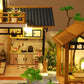 DIY Dollhouse Kit Traditional Garden Villa Japanese Dollhouse Miniature