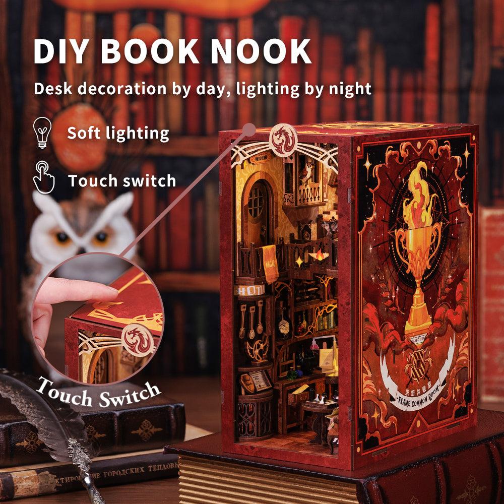 Flame Common Room Book Nook DIY Book Nook Kits The Alchemist Book Nook Apothecary Book Nook - Rajbharti Crafts