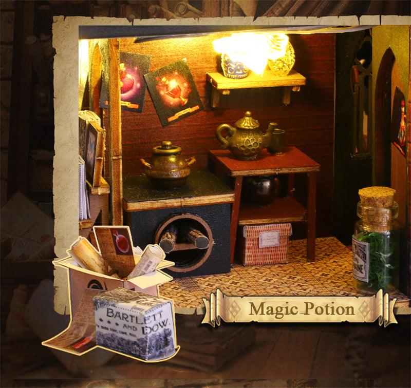 Luna's Magic House Alchemist Library Dollhouse Miniature - Rajbharti Crafts