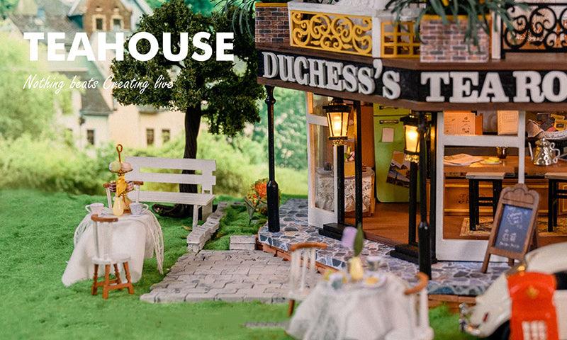 DIY Dollhouse Kit Duchess Tea House Coffee Shop Miniature Tea Shop Dollhouse Coffee Shop Dollhouse European Style Shops Miniature Dollhouse - Rajbharti Crafts