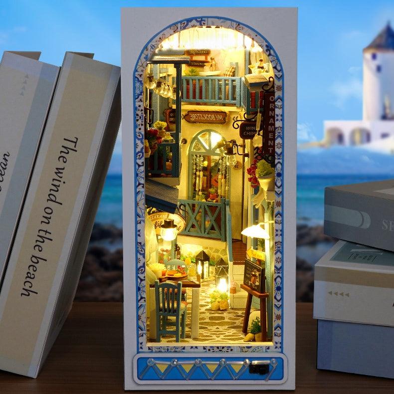 Sea Breeze Book Nook Sea Side Book Shelf Insert Mystery Booknooks - Rajbharti Crafts