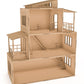 Three Floor Wooden Dollhouse DIY Miniature Dollhouse Kit 3D Wooden Puzzles Three Story Large Dollhouse