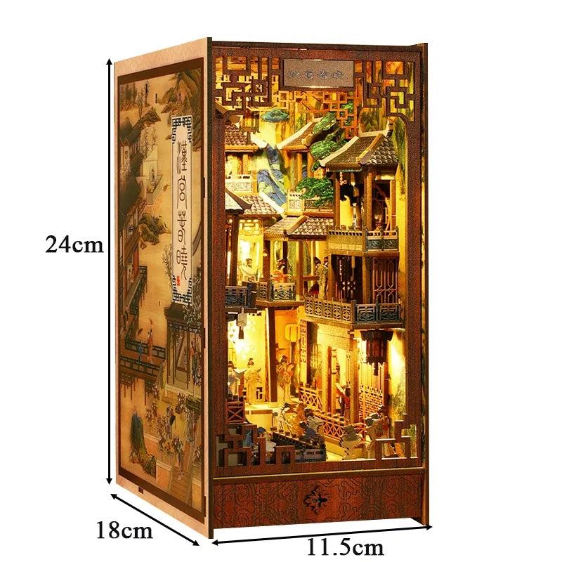 DIY Book Nook Kit Chinese Alley Book Nook Chongqing Town Book Nook Book Corners Ancient Capital Book Nook - Rajbharti Crafts