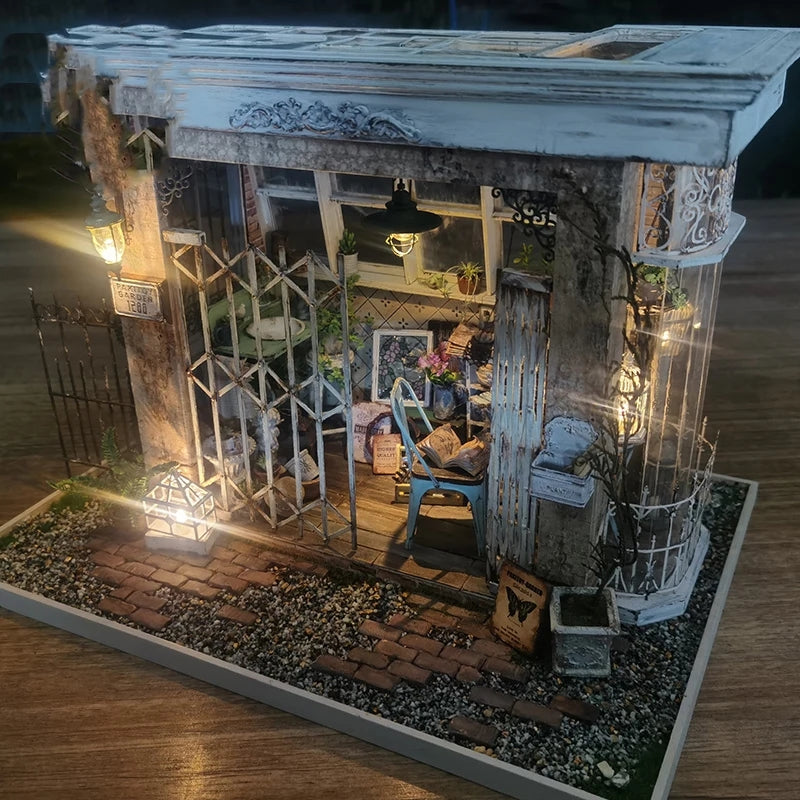 DIY Dollhouse Kit - Irish Extravaganza Rustic Style Hut Dollhouse Miniature - Dollhouse Miniature KIt - Easy To Assemble Kit