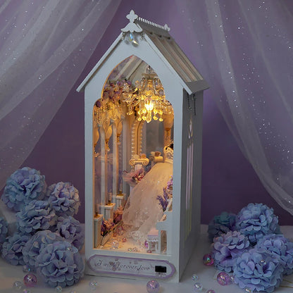 I Wish Forever Love Wedding Book Nook White Wedding Dresses & Bridal Gowns Miniature Scenery