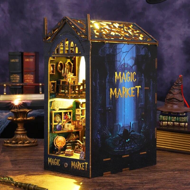 Magic Market Book Nook Alchemist Book Shelf Insert Mystery Book Box