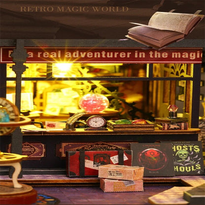 Holo Magic City Wizard Dollhouse Miniature Kit Magique Miniature DIY Dollhouse Kits