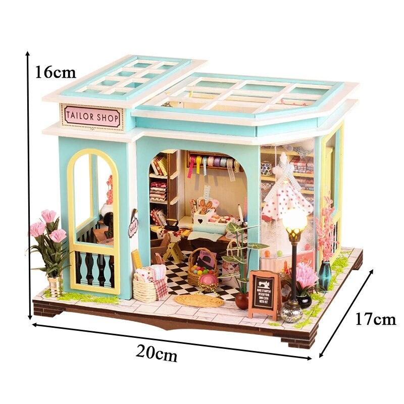 Tailor Shop Dollhouse Miniature Alterations Boutique Miniature Diorama Clothes Store Miniature