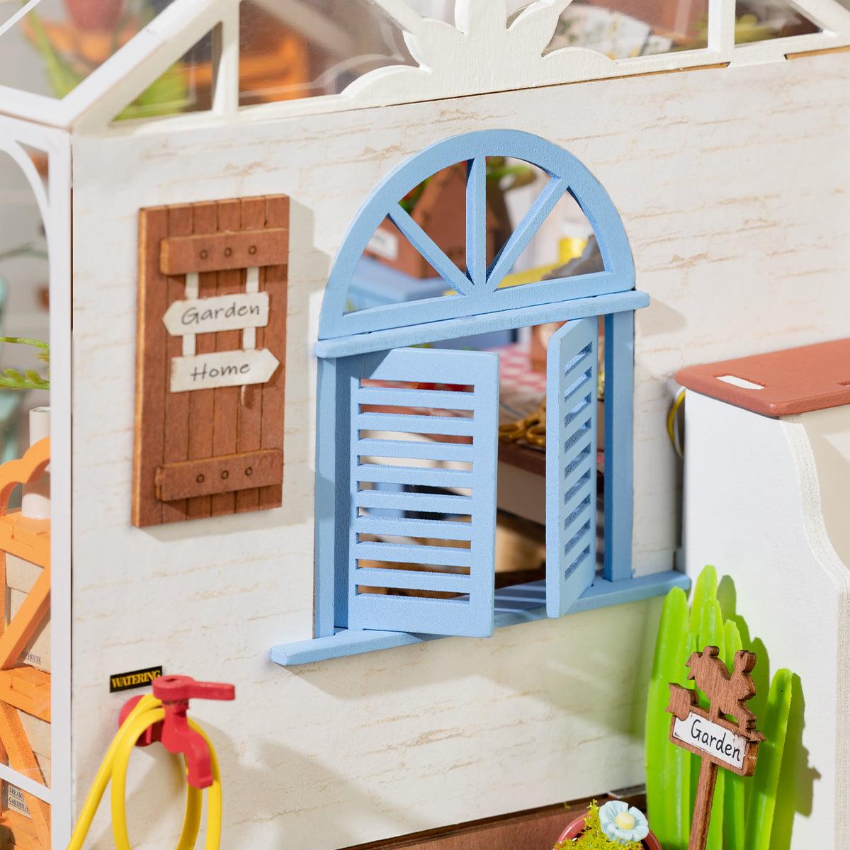 DIY Greenhouse Miniature Dollhouse Kit Panoramic Garden House Miniature With Flower Chandelier - Rajbharti Crafts