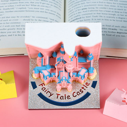 3D Note Pads Fairy Tale Castle Note Pads Calendar Omoshiroi Blocks Post It Notes Artistic Note Pads Creative Magic Castle Memo Pads