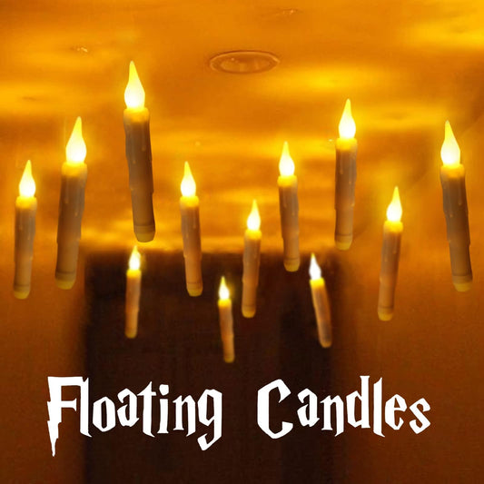 Floating LED Candles with Remote Control Witch Halloween Decor for Party Supplies Birthday Wedding 2023 Christmas Home Bedroom