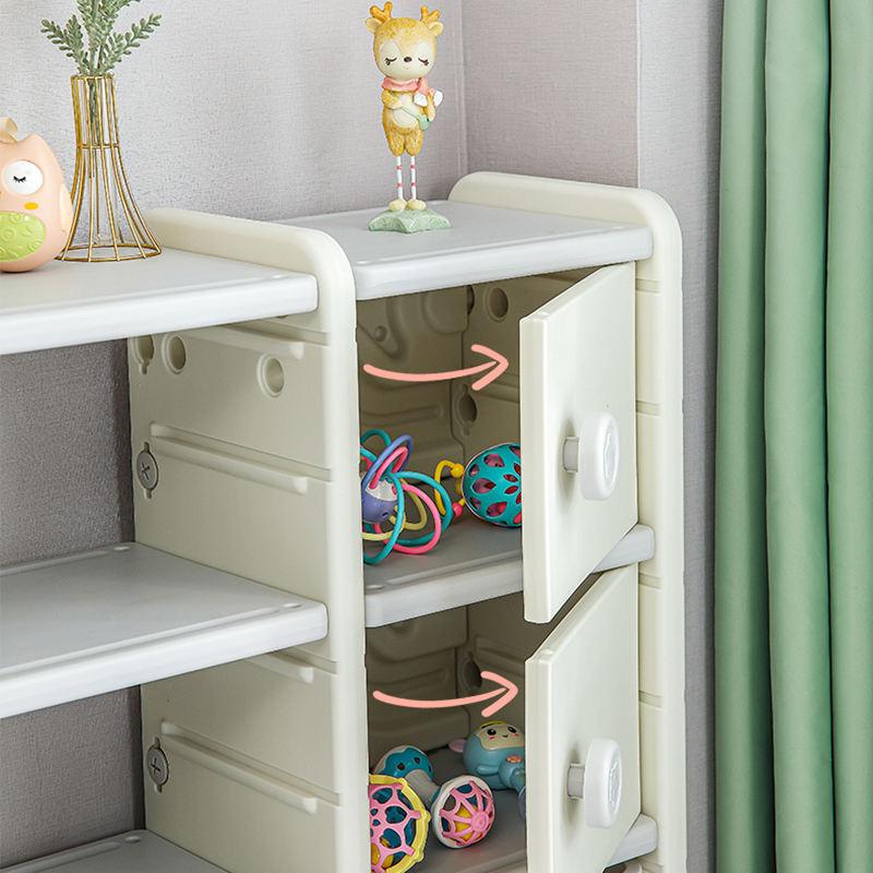 Car Shape Toy Shelf Teen Organizer Baby Furniture Sets Children Bookshelf Plastic Storage Box Kids Cabinets