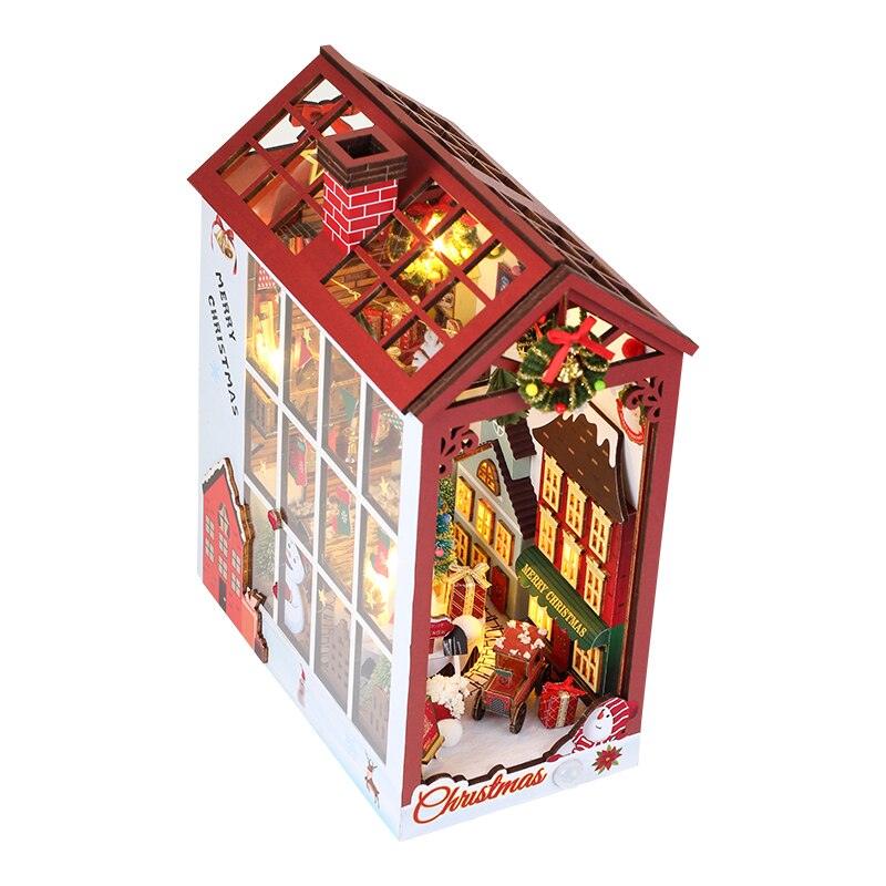 Christmas Book Nook DIY Book Nook Kits Shelf Insert Kit Miniature Buil –  Rajbharti Crafts