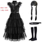 Wednesday Addams Cosplay For Girls Halloween Costume 2023 Kids Party Dresses Carnival Easter Halloween Dress 5-14 Years - Rajbharti Crafts