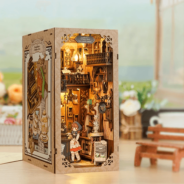 DIY Book Nook Grandfather's Antiques Store Book Nook DIY Book Rooms Miniatures