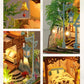 DIY Dollhouse Kit Ancient Japanese Garden Pavilion Style Dollhouse With Moonlight & Lotus Pond Japanese Miniature Dollhouse Holiday Crafts - Rajbharti Crafts
