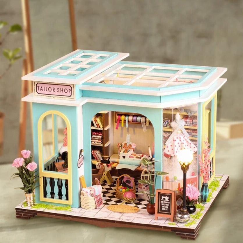 Tailor Shop Dollhouse Miniature Alterations Boutique Miniature Diorama Clothes Store Miniature - Rajbharti Crafts