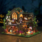 Magic Cottage Halloween Dollhouse Miniature DIY Casa Miniature Kits