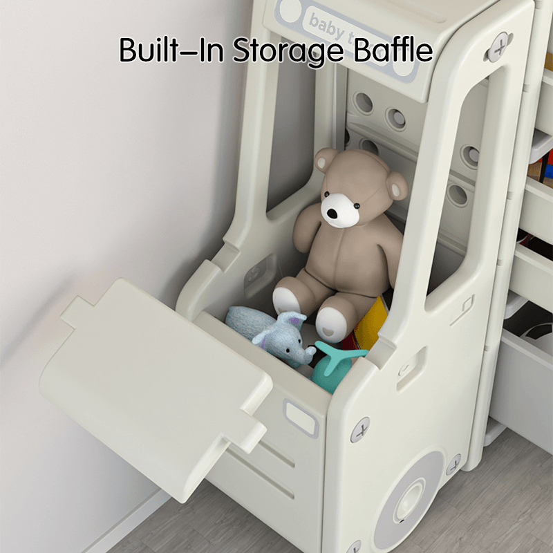 Car Shape Toy Shelf Teen Organizer Baby Furniture Sets Children Bookshelf Plastic Storage Box Kids Cabinets - Rajbharti Crafts