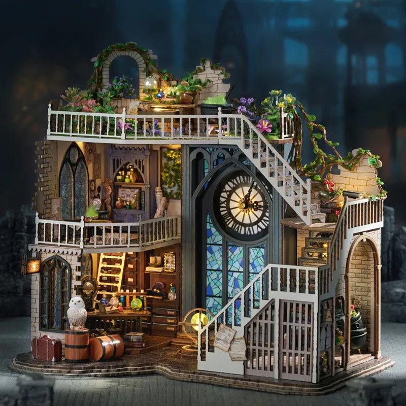 DIY Wooden Doll Houses Magic House Casa Miniature Building Kits with Furniture