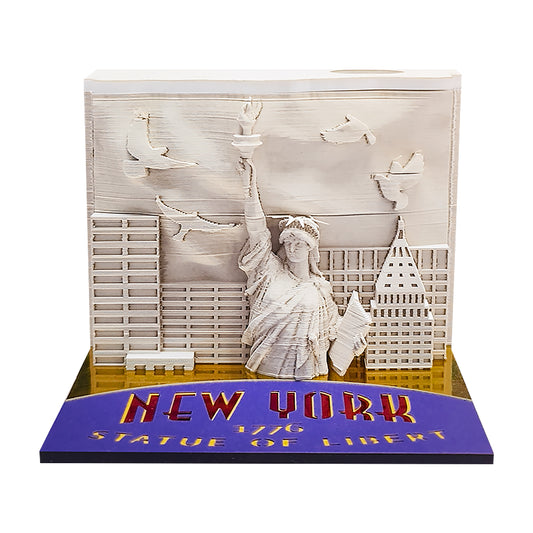 Bloc-notes 3D de la Statue de la Liberté de New York Bloc-notes de la Statue de la Liberté Bloc-notes 3D d'art emblématique - Bloc Omoshiroi - Notes Post It - Cadeaux de New York