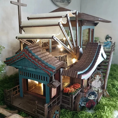 Mysterious Lotus Casebook Lotus Tower Horse Carriage Wooden Assembly Model Cheng Yi Li Lianhua Li Xiangyi Official Genuine Souvenir 3D Wooden Puzzles