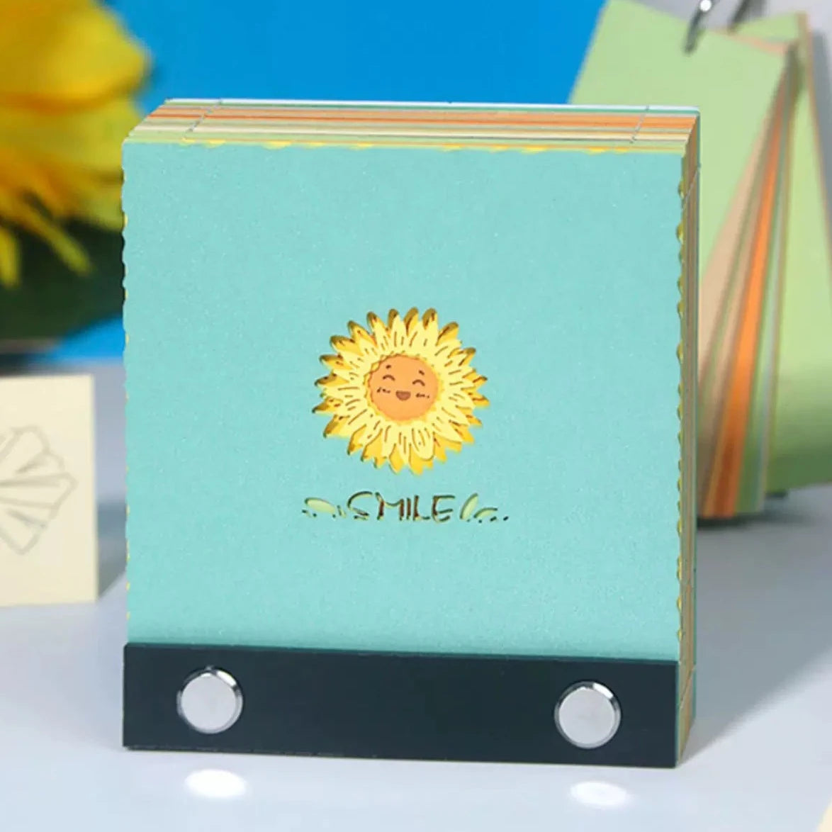 Sunflower House 3D Note Pad - Sunshine Castle Omoshiroi Blocks - 3D Memo Pad Paper Crafts