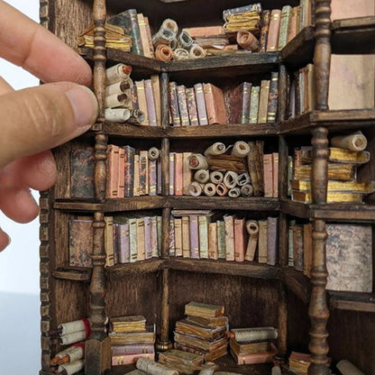 The Bay Library Miniature Gothic Bookshelf Portable And Stylish Bookshelf For Organized And Chic Storage Library Decorations