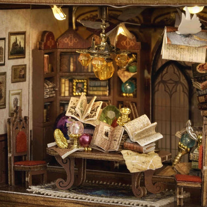 Miniature Book Nook Dioramas Book Shelf Décor Scenery - Forest Wonderland - School Of Magic - Coffee & Bakery - Molly Flower Shop