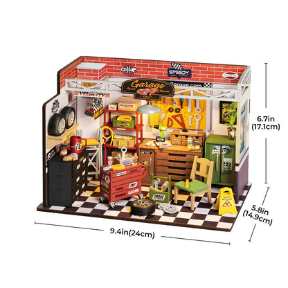 Garage atelier bricolage maison de poupée Miniature Kit Rolife Miniatures voiture Garage Miniatures