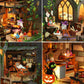 Magic Cottage Halloween Dollhouse Miniature DIY Casa Miniature Kits