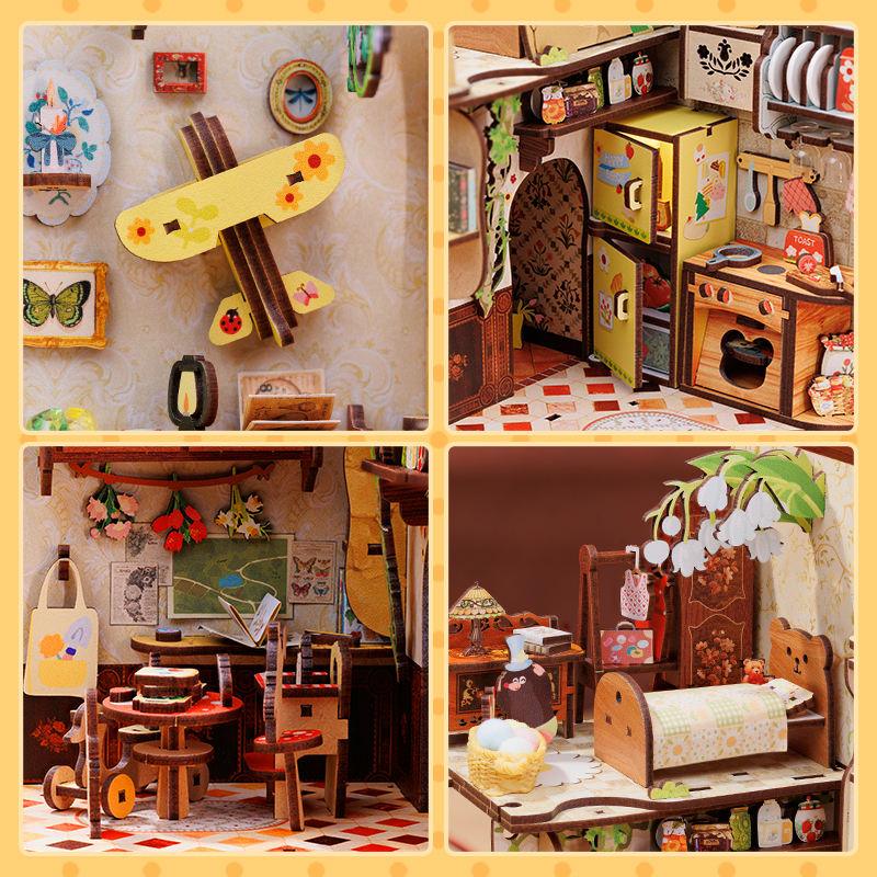 DIY Book Nook Mole's Apartment Kitchen Book Nook DIY Book Rooms Miniatures