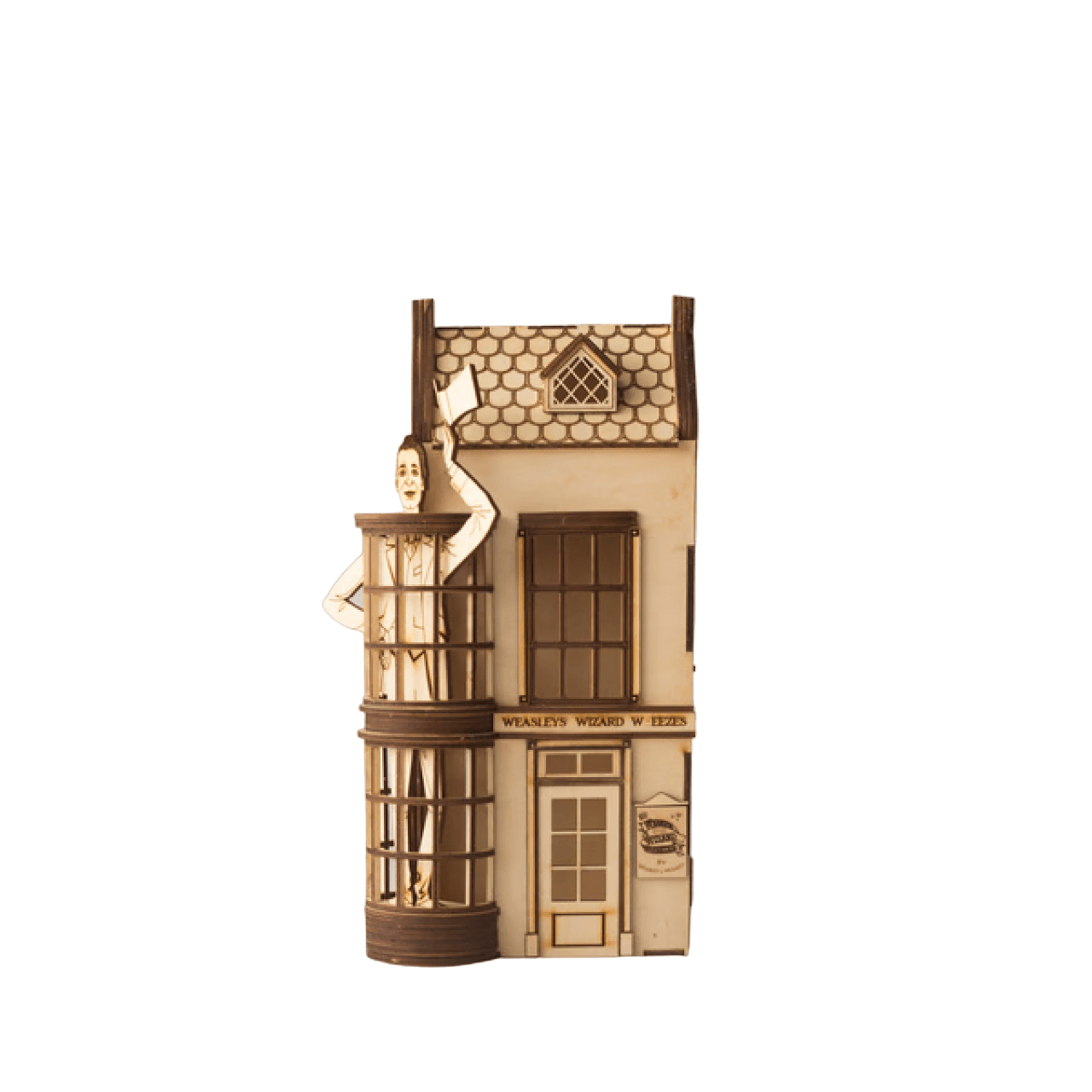 DIY Dollhouse Kit Wooden Miniature Diagon Alley Shops Weasleys' Wizard Wheezes Miniature Magical World Miniatures