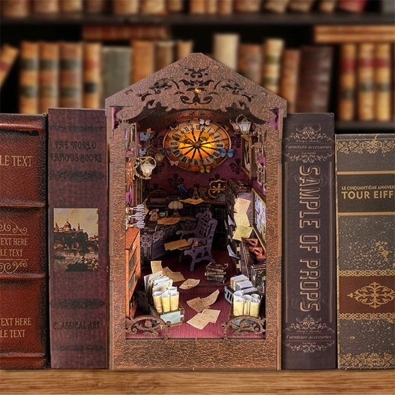 Detective Agency DIY Book Nook Kit Decorative Bookshelf Insert Magic Bookends
