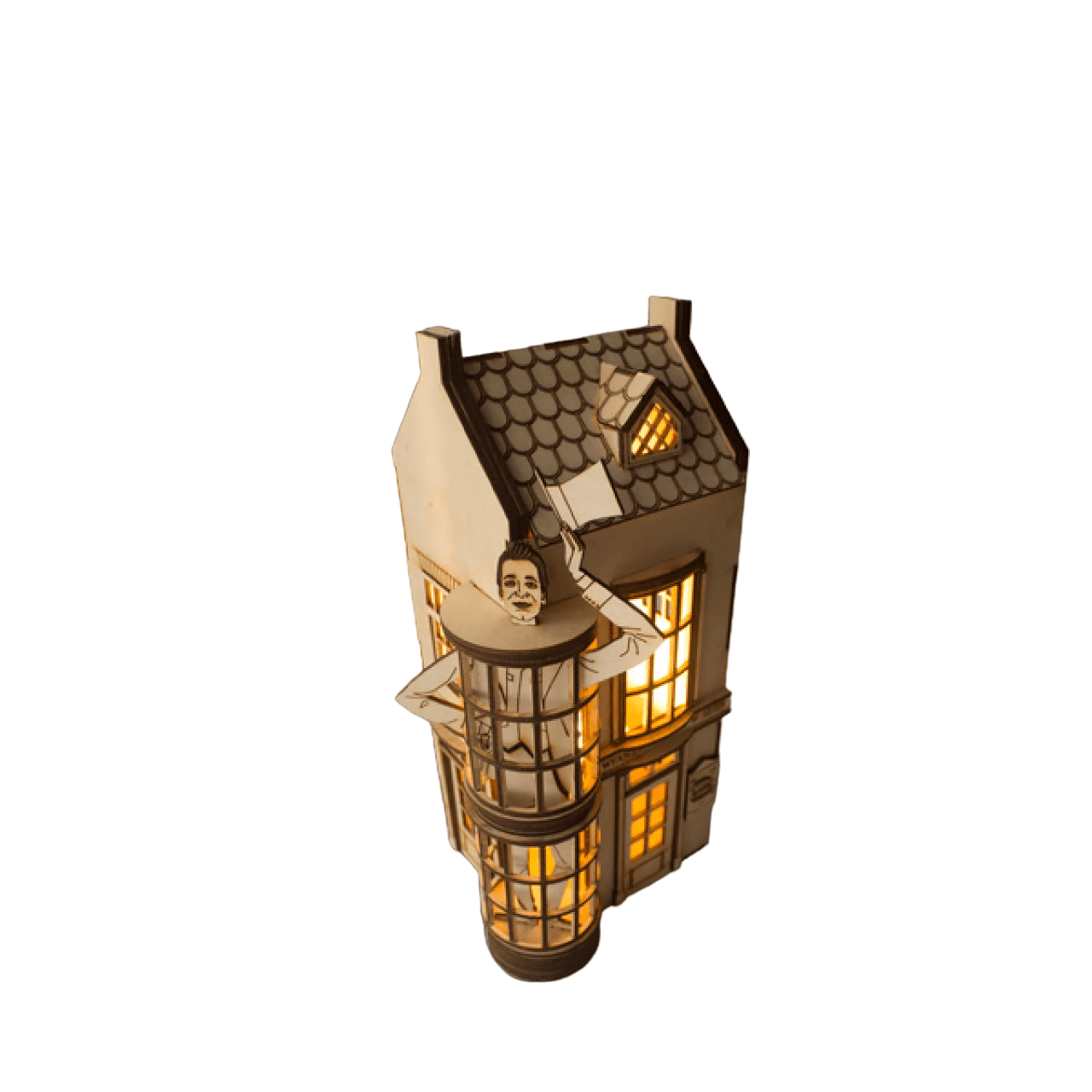 DIY Dollhouse Kit Wooden Miniature Diagon Alley Shops Weasleys' Wizard Wheezes Miniature Magical World Miniatures