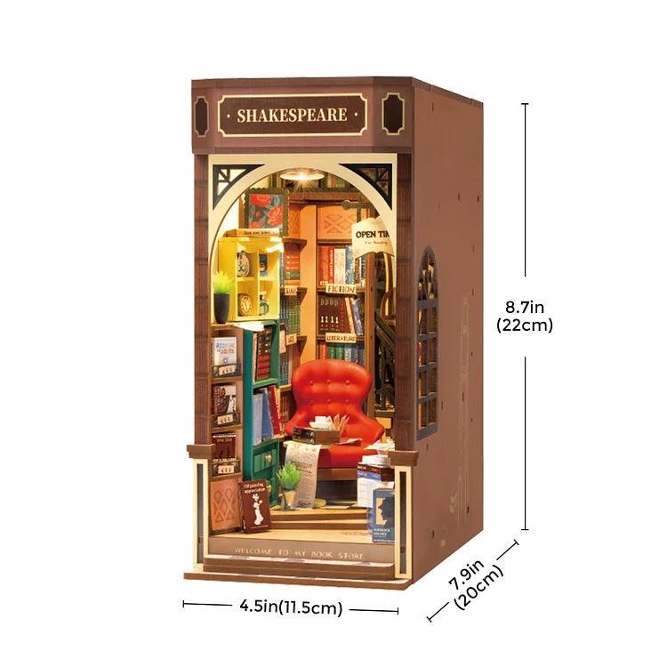 Shakespeare Library DIY Book Nook Kit Retro Bookstore Book Nook