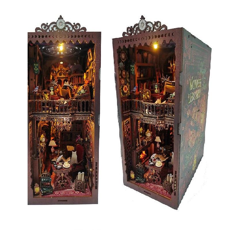 Magic Time Wonder Library DIY Book Nook Kit Book Shelf Inserts DIY Book Rooms Miniatures - Rajbharti Crafts