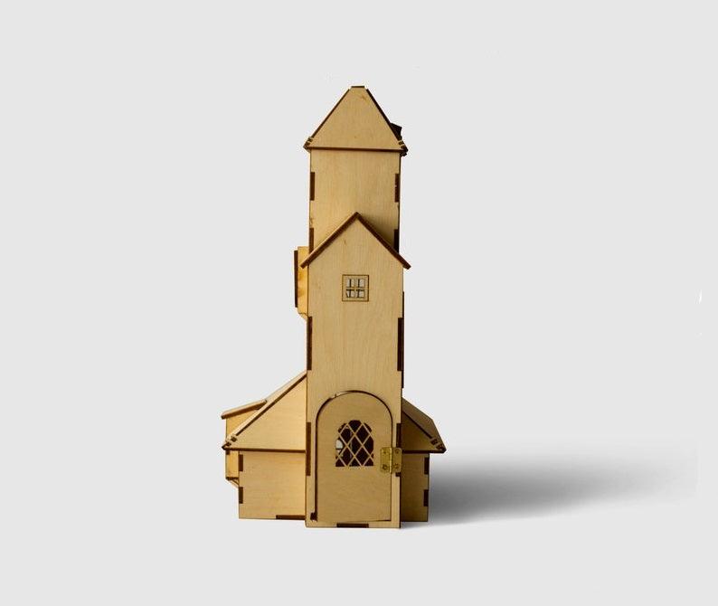 DIY Dollhouse Kit Wooden Miniature Diagon Alley Shops The Burrows House Miniature Magical World Miniatures - Rajbharti Crafts