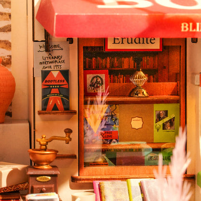 Livres coin librairie Miniature bricolage maison de poupée Kit librairie Miniatures maison Kit de construction