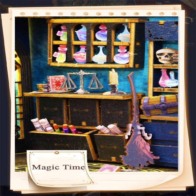 Magic Market Book Nook Alchemist Book Shelf Insert Mystery Book Box - Rajbharti Crafts