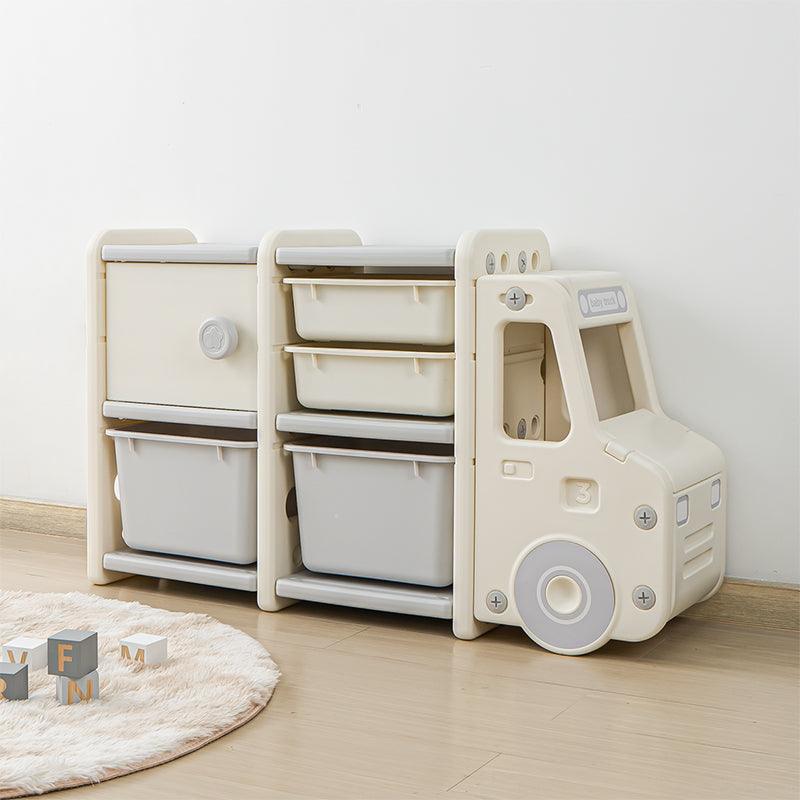 Car Shape Toy Shelf Teen Organizer Baby Furniture Sets Children Bookshelf Plastic Storage Box Kids Cabinets - Rajbharti Crafts