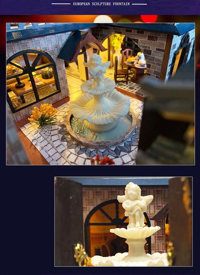 Fairy Castle DIY Dollhouse Kit Large Size Mansion Dollhouse Miniature With LED - Rajbharti Crafts
