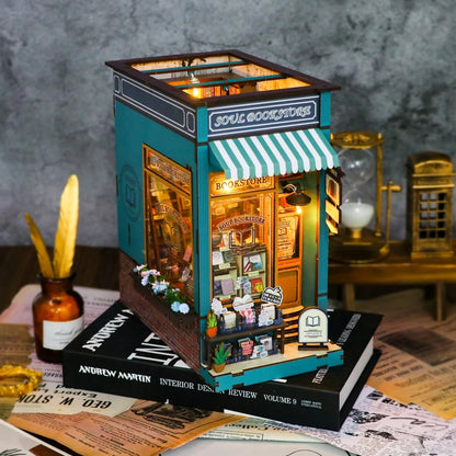 Soul Bookstore DIY Book Nook Kit Librairie Magique Diorama Serre-livres Bibliothèque Booknook