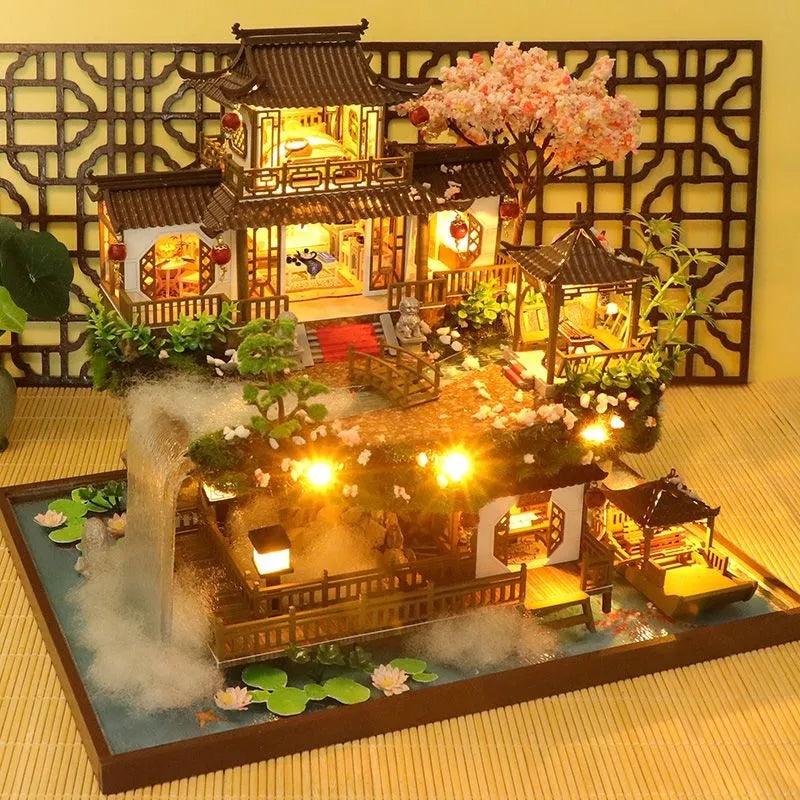 Smokey Mansion Japanese Style Dollhouse Miniature Kits Large Dollhouse - Rajbharti Crafts