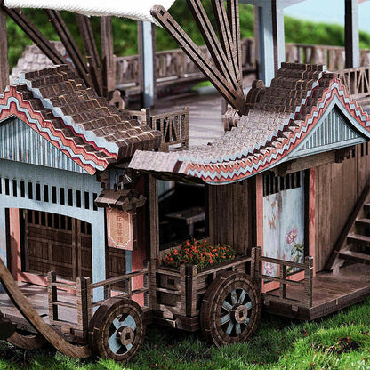 Mysterious Lotus Casebook Lotus Tower Horse Carriage Wooden Assembly Model Cheng Yi Li Lianhua Li Xiangyi Official Genuine Souvenir 3D Wooden Puzzles